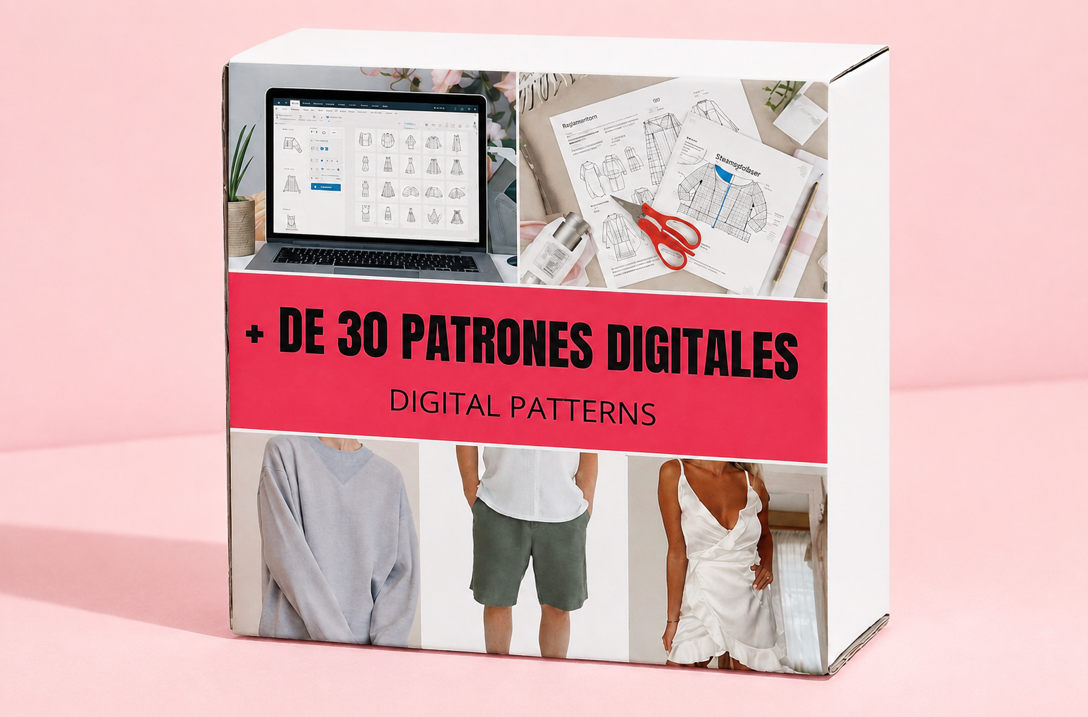 Moldes de costura del Pack II: corset, lencería, buzos y ropa de hombre en PDF imprimible